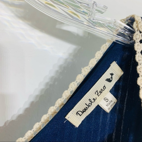 Double Zero Belted Navy Crepe mini dress small navy - Picture 6 of 6